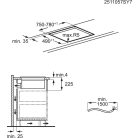 Electrolux ECC83410CK beépíthető indukciós főzőlap beépített páraelszívóval, Bridge funkció, 80 cm