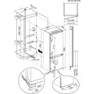 Electrolux ENA7TE75S beépíthető alulfagyasztós kombi hűtő, 188.4 cm