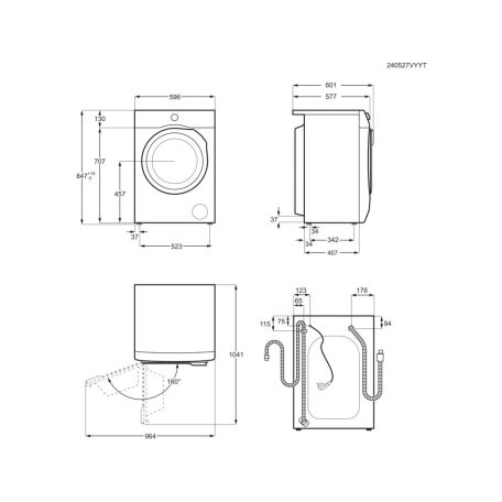 Electrolux EW6F8482E szabadonálló Elöltöltős mosógép ÖKOInverter motor