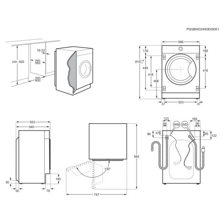 Electrolux EW7F448WI Beépíthető mosógép, gőzprogram, ÖKOInverter motor