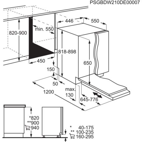 AEG FSE74557P Beépíthető keskeny mosogatógép, Quickselect kezelőpanel, AirDry