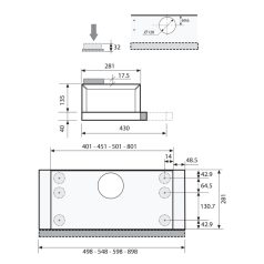   FALMEC AIRMEC OUTLET - Páraelszívó SLIM EVO 50 X inox - A készlet erejéig rendelhető!