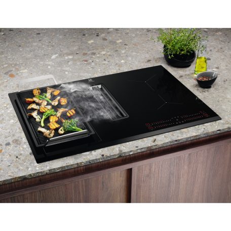 Electrolux KCC83443 indukciós főzőlap beépített páraelszívóval 80 cm - ComboHob