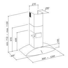   SIRIUS OUTLET - Páraelszívó SL-EM 18 90 cm inox motor nélkül - Kiállított bemutató termék!