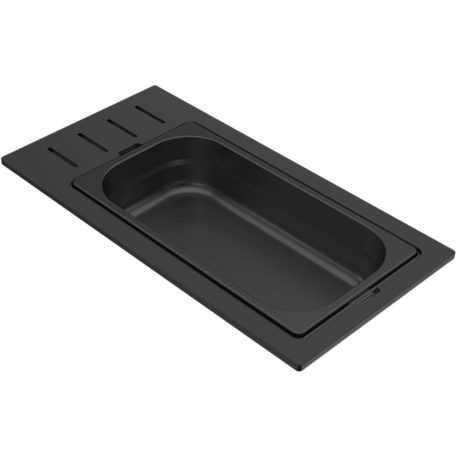 ELLECI - Tároló edény egyrészes gourmet 366 fekete HPL kerettel