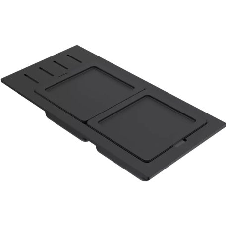 ELLECI - Tároló edény kétrészes gourmet 433 fekete szilikon kerettel