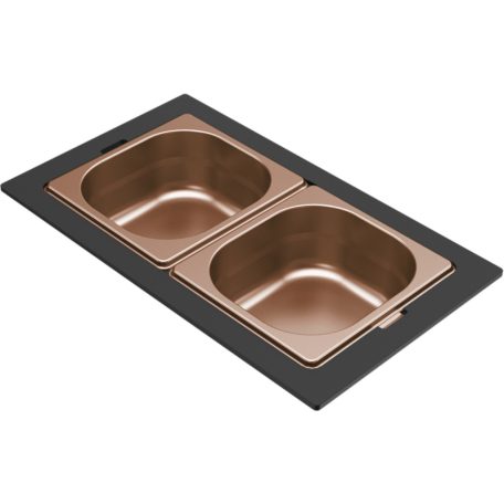 ELLECI - Tároló edény kétrészes gourmet 366 bronz HPL kerettel