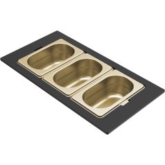   ELLECI - Tároló edény háromrészes gourmet 410 arany HPL kerettel