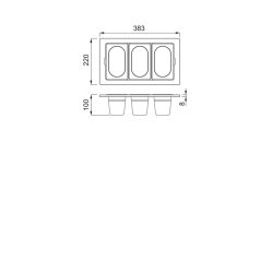   ELLECI - KF033100GD Gourmet szett 1/9 BEST arany - Kifutó termék!