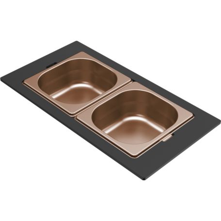 ELLECI - Tároló edény kétrészes gourmet 418 bronz HPL kerettel