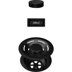   ELLECI - FLOW-PRO OPEN TWIST (tekerős) automata dugókiemelő egymedencés mosogatókhoz - fekete