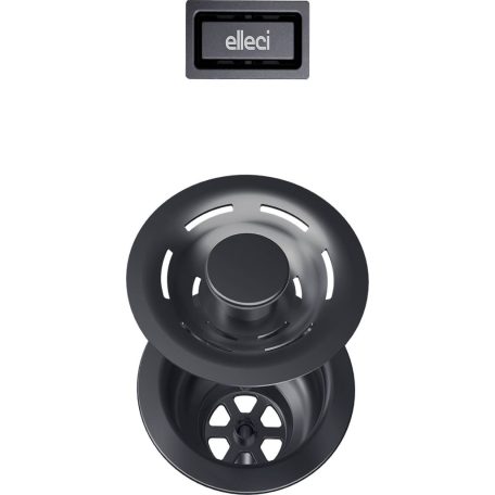 ELLECI - FLOW-PRO szűrő és négyzetes túlfolyó egymedencés mosogatókhoz - fegyveracél