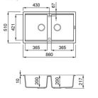ELLECI - Mosogatótálca Best 450 G59 Antracite
