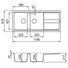 ELLECI - Mosogatótálca Best 500 G59 Antracite