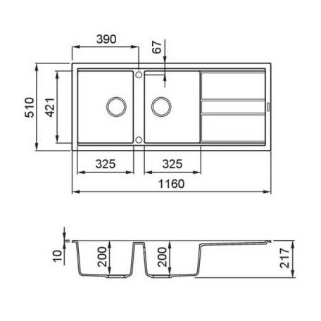 ELLECI - Mosogatótálca Best 500 G59 Antracite