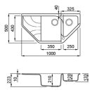 ELLECI - Mosogatótálca Ego ESA G40 Nero - Kifutó termék!