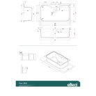 ELLECI - Mosogatótálca Fox 360 G52 Bianco Pietra - Kifutó termék!