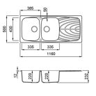ELLECI - Mosogatótálca Master 500 G68 Bianco