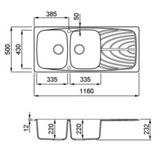 ELLECI - Mosogatótálca Master 500 G68 Bianco
