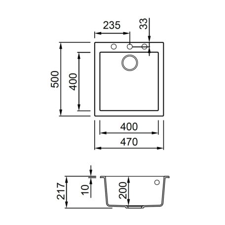 ELLECI - Mosogatótálca Quadra 102 G39 Bianco soft