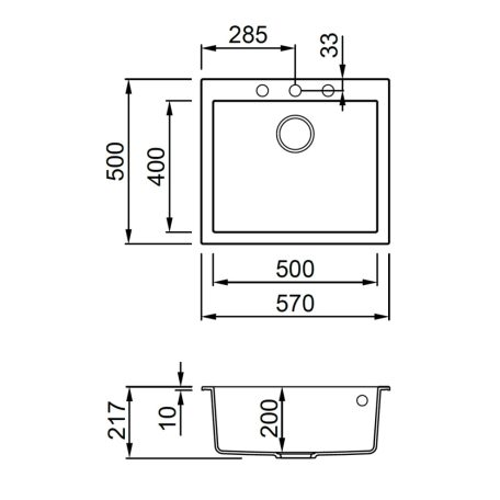 ELLECI - Mosogatótálca Quadra 105 G39 Bianco soft