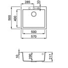 ELLECI - Mosogatótálca Quadra 105 G62 Bianco Antico