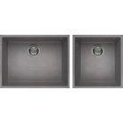 ELLECI - Mosogatótálca Quadra 210 G48 Cemento munkalap alá szerelhető - Kifutó termék!