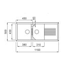 ELLECI - Mosogatótálca Tekno 500 G59 Antracite - Kifutó termék!