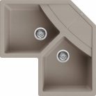 ELLECI - Mosogatótálca Unico CORNER sarok G43 Tortora