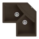 ELLECI - Mosogatótálca Unico CORNER sarok G78 Espresso