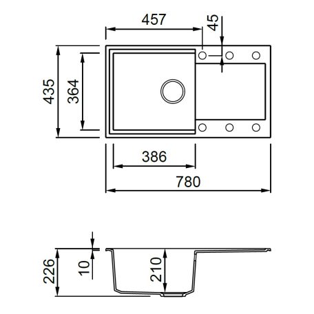 ELLECI - Mosogatótálca Easy 290 G39 Bianco soft