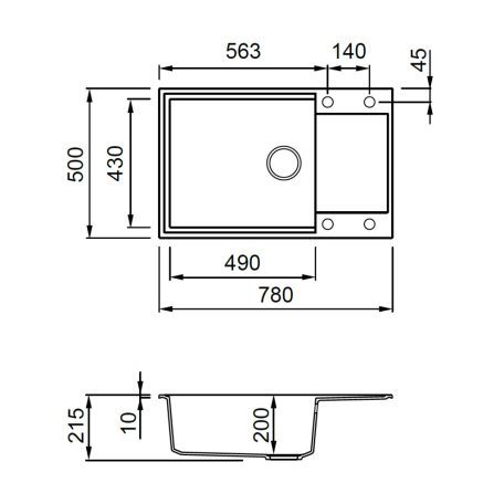 ELLECI - Mosogatótálca Easy 310 G39 Bianco soft