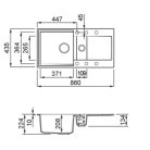 ELLECI - Mosogatótálca Easy 425 G48 Cemento - Kifutó termék!