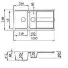 ELLECI - Mosogatótálca Best 475 K99 Concrete - Kifutó termék!