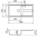 ELLECI - Mosogatótálca Best 480 K97 Light Grey - Kifutó termék!