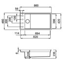 ELLECI - Mosogatótálca Dialogo 360 Workstation K96 White inox tartozékokkal