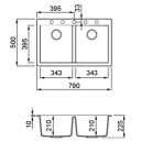 ELLECI - Mosogatótálca Quadra 350 K99