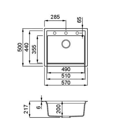 ELLECI - Mosogatótálca Sintesi 105 K97 Light Grey inox tartozékokkal - Kifutó termék!