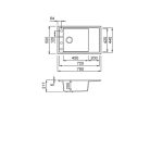 ELLECI - Mosogatótálca Sintesi 305 K96 White inox tartozékokkal