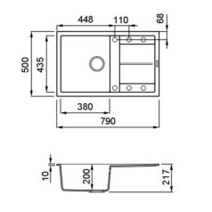   ELLECI - Mosogatótálca Unico 300 AUTOMATA K96 White - Kifutó termék!