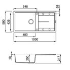 ELLECI - Mosogatótálca Unico 480 AUTOMATA K96 White - Kifutó termék!