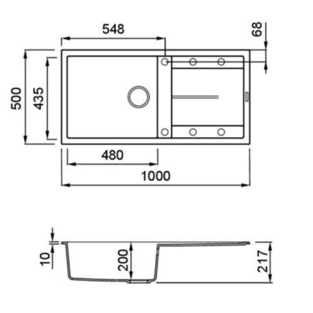 ELLECI - Mosogatótálca Unico 480 AUTOMATA K96 White - Kifutó termék!