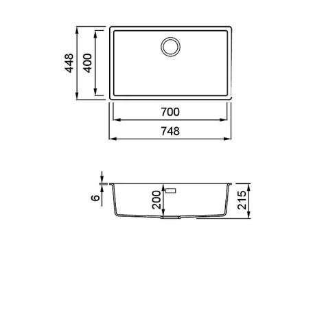 ELLECI - Mosogatótálca Zen-F 130 K83 Clay arany tartozékokkal