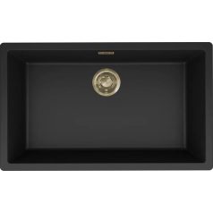   ELLECI - Mosogatótálca Zen-F 130 K86 Black arany tartozékokkal