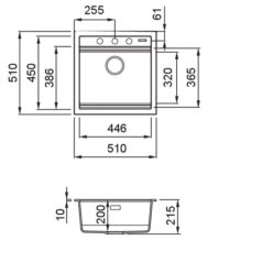 ELLECI - Mosogatótálca Best 104 Workstation M79 Alumínium