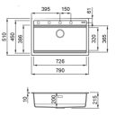ELLECI - Mosogatótálca Best 130 Workstation M79 Aluminium