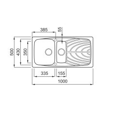   ELLECI - Mosogatótálca Master 475 M79 Aluminium - Kifutó termék!