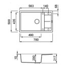 ELLECI - Mosogatótálca Unico 310 M73 titanium - Kifutó termék!