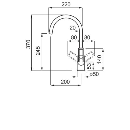 ELLECI - Csaptelep Bridge G68 bianco