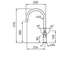 ELLECI - Csaptelep Volta G40 nero - Kifutó termék!